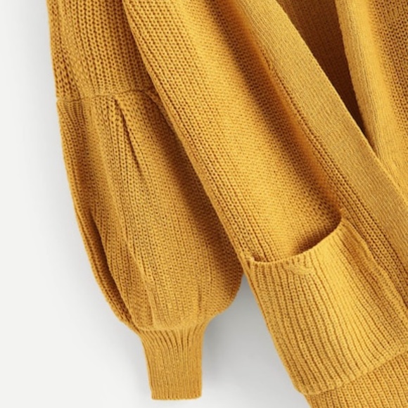 Last One Ginger Solid Knit Cardigan Sweater - Picture 3 of 7